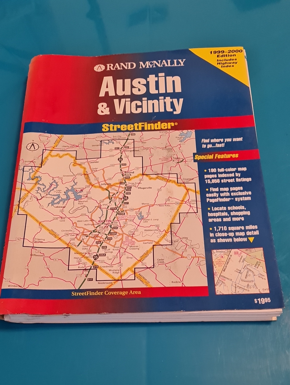 Rand McNally Austin & Vicinity Street Finder Book 1990-2000 - Vintage